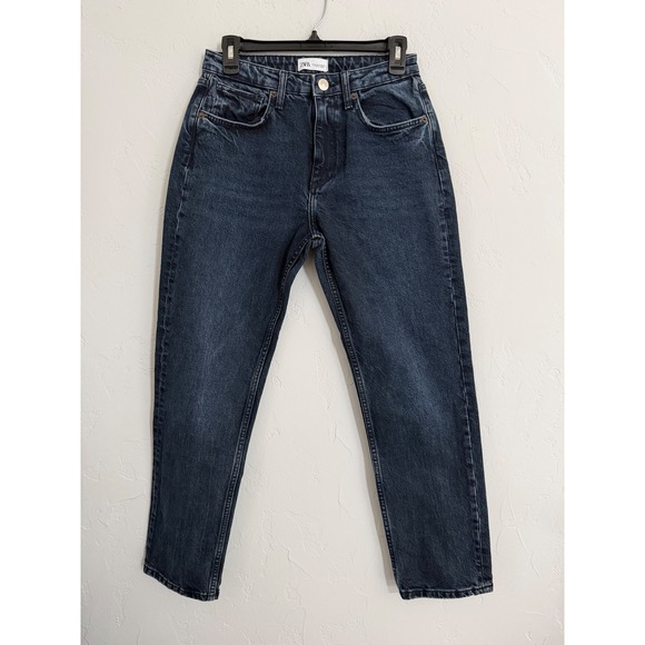 Zara Denim - ZARA Women Blue Wash Denim Straight Leg Jeans Size 6